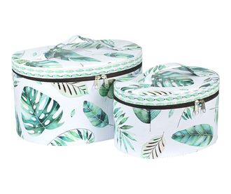 Комплект 2 кутии с капак Tropical Leaf