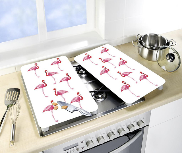 Set 2 zaštitne ploče za štednjak Flamingo
