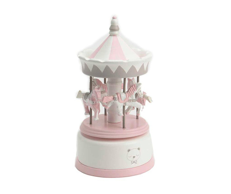Decoratiune muzicala Amadeus Les Petits, Baby Girl Pink, MDF, 10x10x21 cm