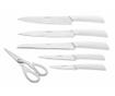 Комплект 5 ножа, кухненски ножица и поставка Atlantis