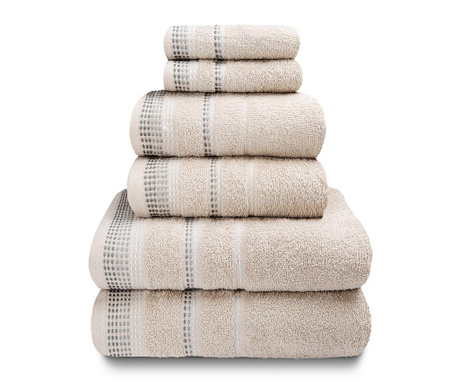 Set 6 kupaonskih ručnika Berkley Natural