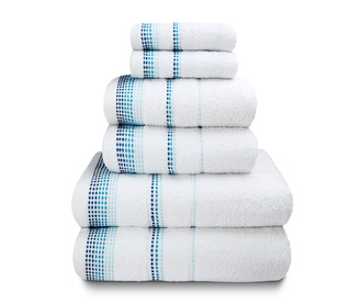 Zestaw 6 ręczników kąpielowych Berkley White