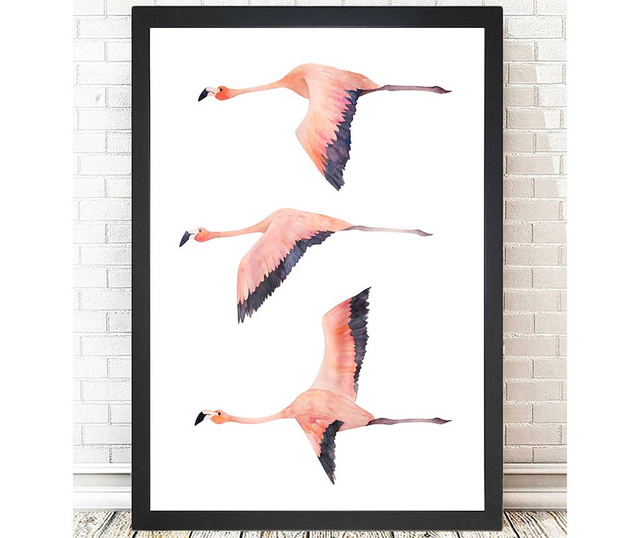 Flying Flamingos Kép 24x29 cm