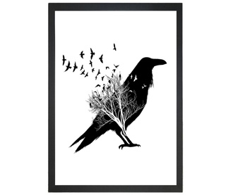 Crow Silhouette Kép 24x29 cm