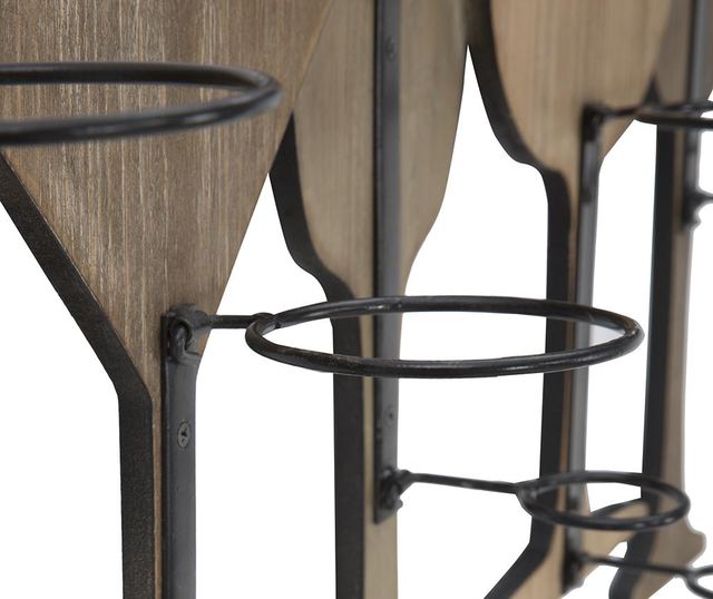 Suport de perete pentru sticle Mauro Ferretti, Glass, fier