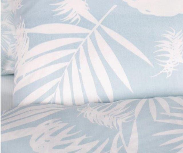 Спален комплект Single Satin Palm Beach Light Blue