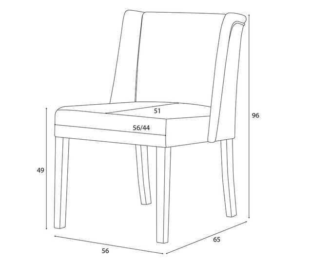 Zeste Black Taupe 4 db Szék