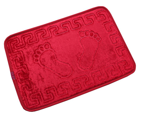 Fürdőszobai szőnyeg Chilai Home, Ayaki Red, antibakteriális akril szál, 40x60 cm, piros