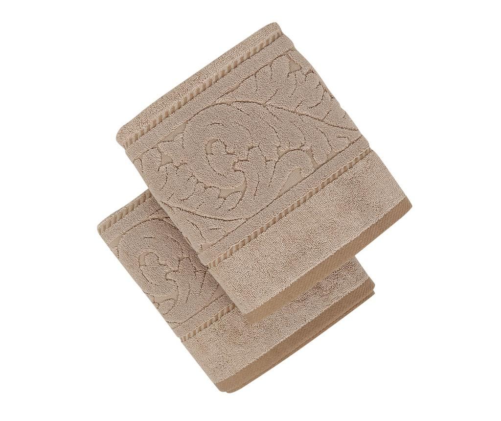 Komplet 2 brisač Sultan bež barve 50x90 cm - 2