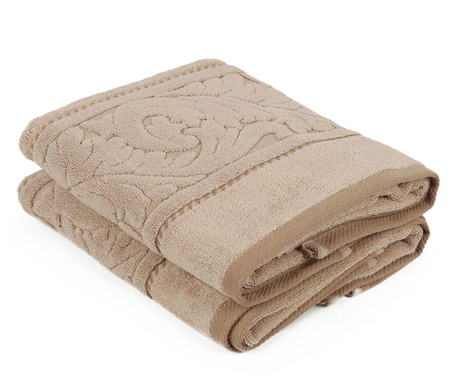 Zestaw 2 ręczników kąpielowych Sultan  Beige 50x90 cm