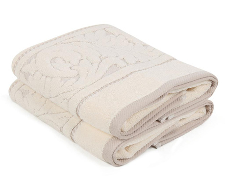 Комплект 2 кърпи за баня Sultan  Cream 50x90 см