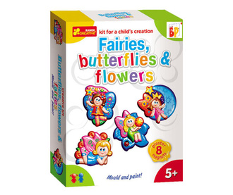 Kretivni set s 8 magneta Fairies Butterflies Flowers