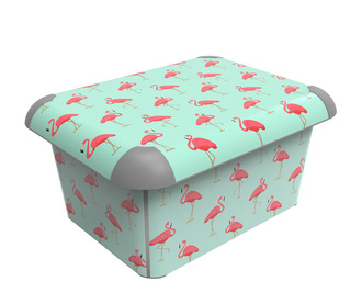 Shranjevalna škatla s pokrovom Flamingos M