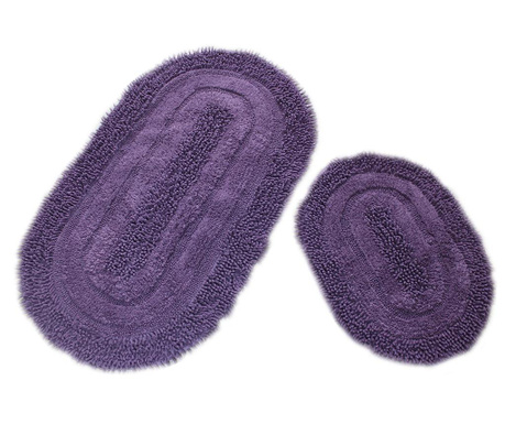 Zestaw 2 dywaników łazienkowych Macoroni  Purple
