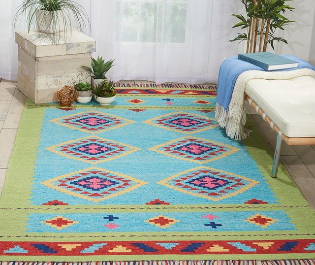 Килим тип черга Baja Blue Green 107x168 см