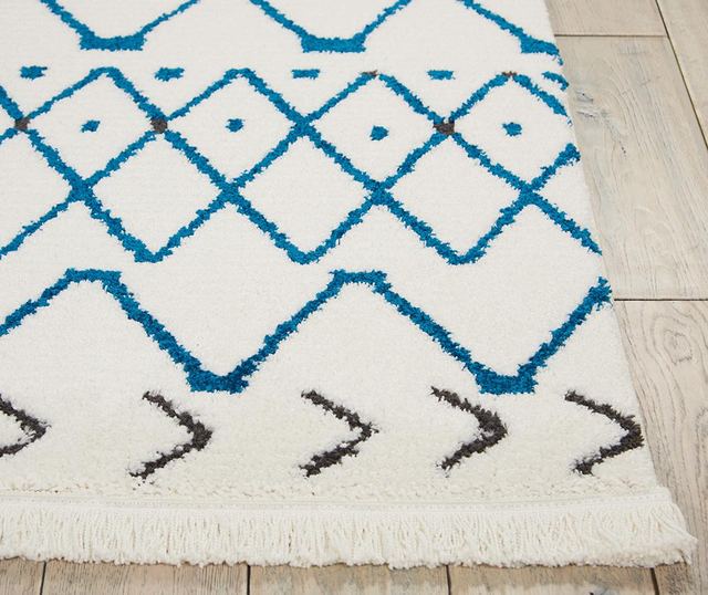 Килим Kamala White Blue Runner 66x229 см