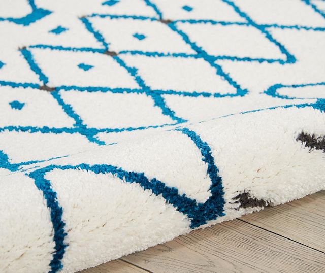 Килим Kamala White Blue Runner 66x229 см