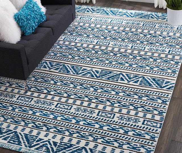 Килим Kamala Ivory Blue 160x221 см