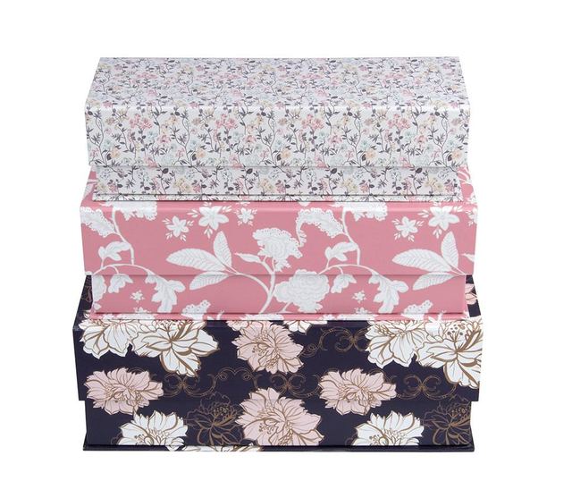 Комплект 3 кутии с капак Peonies Cigar