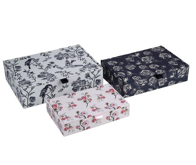 Комплект 3 кутии с капак Romantic Florals