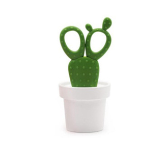 Škare u držaču Cactus White Green