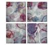Комплект 4 картини Abstract Pink White 30x30 см