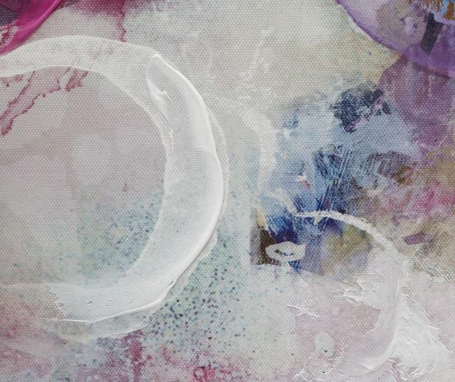 Комплект 4 картини Abstract Pink White 30x30 см