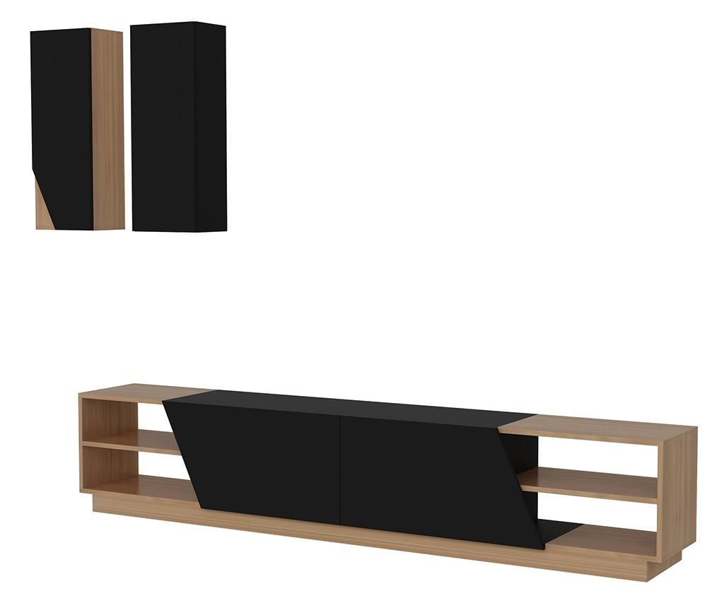 Living Room Shelf - Zebra Black Brown