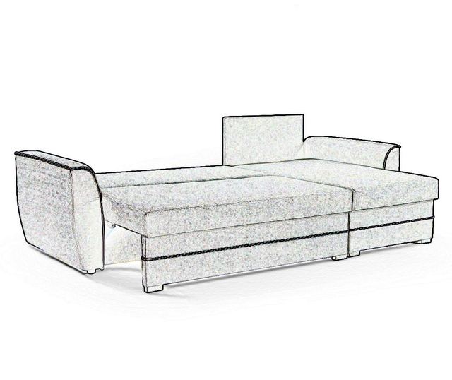 Разтегателен ъглов диван Symi Anthracite Malbo