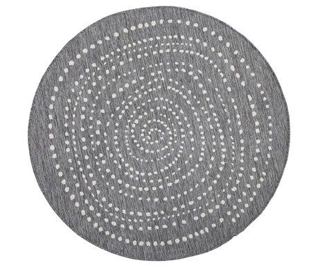 Exteriérový koberec Reversible Twin Round Grey 200 cm