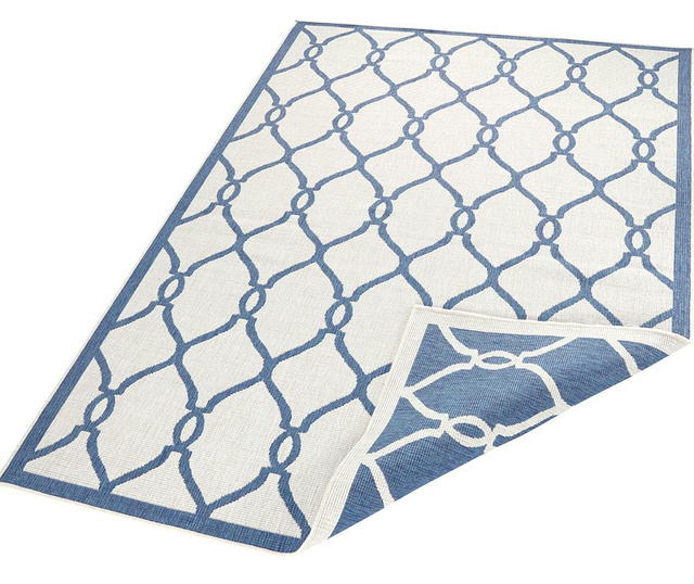 Obojestranska preproga Twin Rimini Blue Cream 120x170 cm