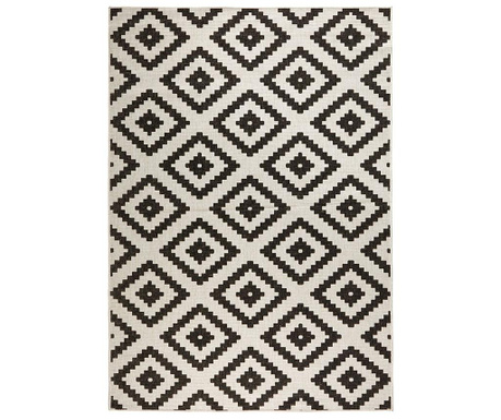 Exteriérový koberec Reversible Twin Rustic Black 160x230 cm