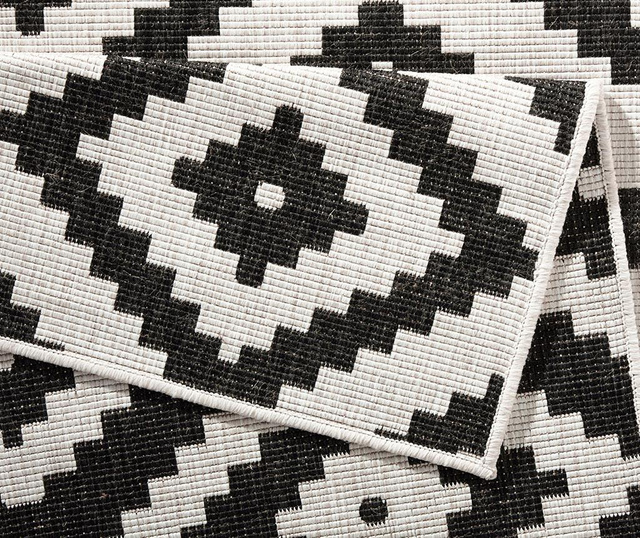 Venkovní koberec Reversible Twin Rustic Black 160x230 cm