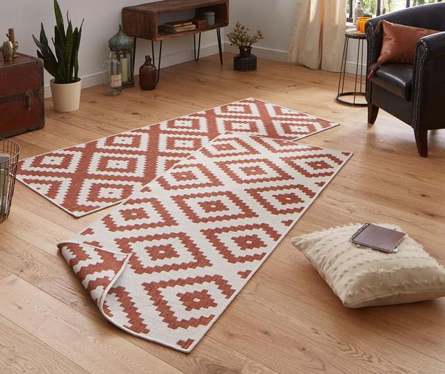 Двулицев килим Twin Malta Terra Cream 120x170 см