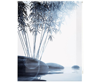 Jaluzea tip rulou Blindecor, Bamboo and Stones, poliester imprimat digital, 100x180 cm