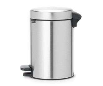 Кош за отпадъци с капак и педал Fingerprint Proof Matt Steel 3 L