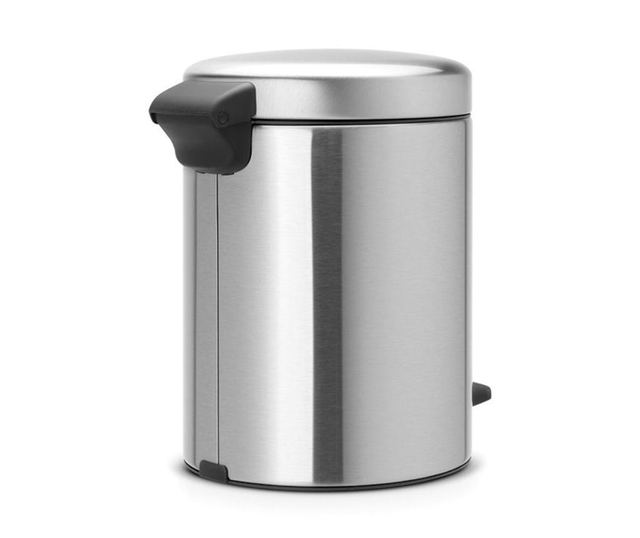 Кош за отпадъци с капак и педал New Icon Matt Silver 5 L - Vivre