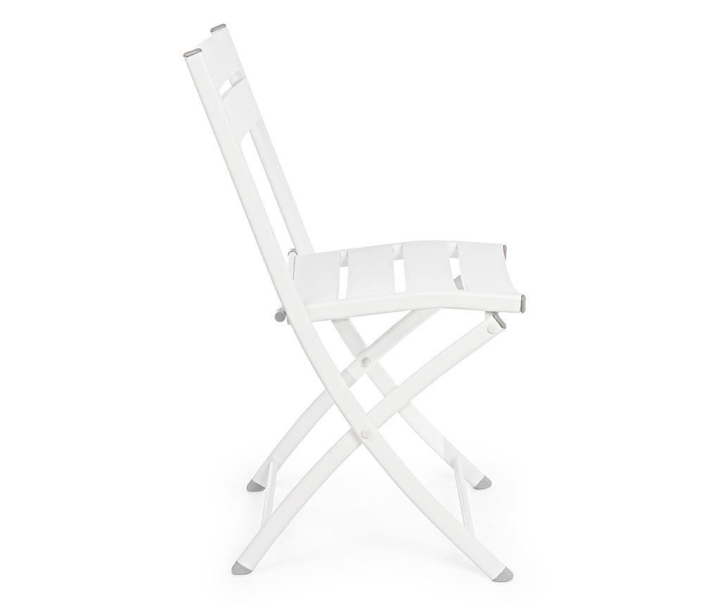 Zložljiv vrtni stol Mistral White - 3