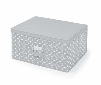 Shranjevalna škatla s pokrovom Hoop Grey L