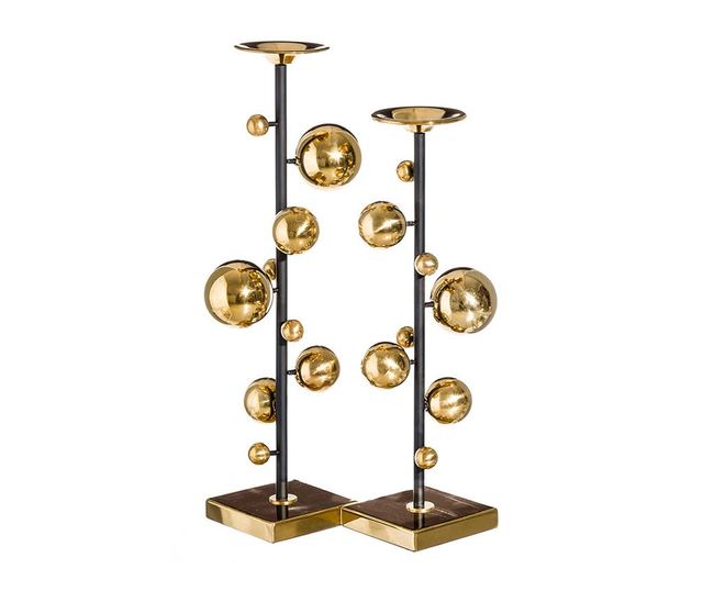 Свещник Brook Gold Black