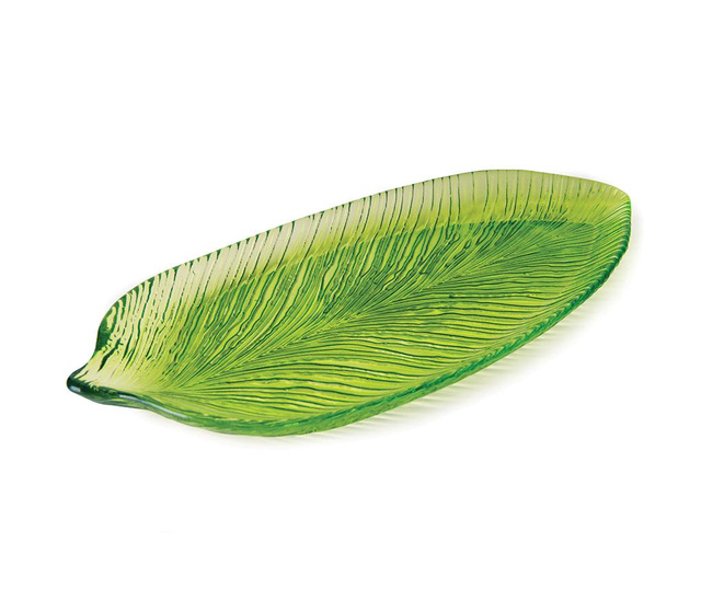 Platou Excelsa, Leaf, sticla, 2x29x14 cm