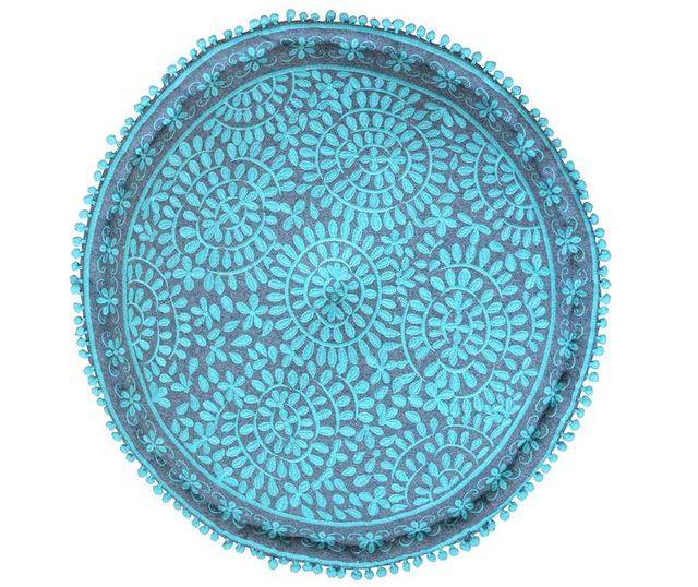 Възглавница за под Nomad Grey and Turquoise 60 см