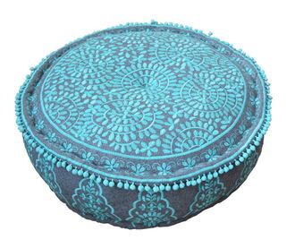 Възглавница за под Nomad Grey and Turquoise 60 см