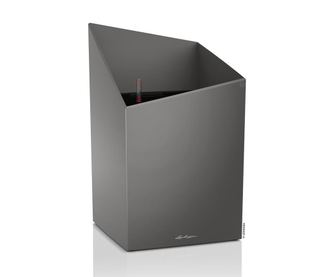 Комплект саксия с напоителна система и поставка Cursivo Charcoal Metallic M