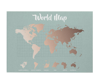 World Map Kép 50x70 cm
