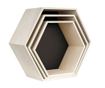 Комплект 3 стенни рафта Hexagonos Black