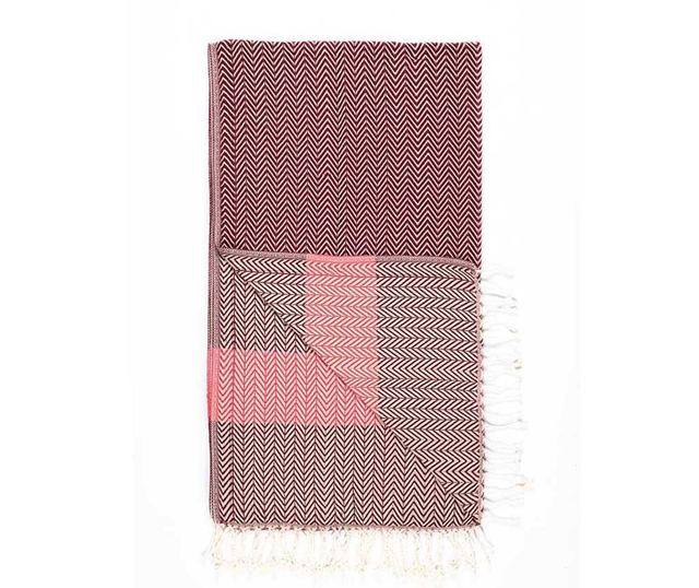 Плажна кърпа Ayesha Red and Pink 95x180 см