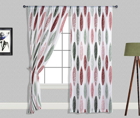 Draperie Oyo Home, Simple Leaves, poliester, 140x240 cm