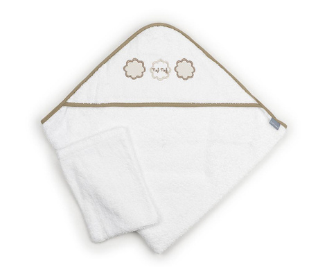 Комплект кърпа с качулка и ръкавица за баня Tres Chic