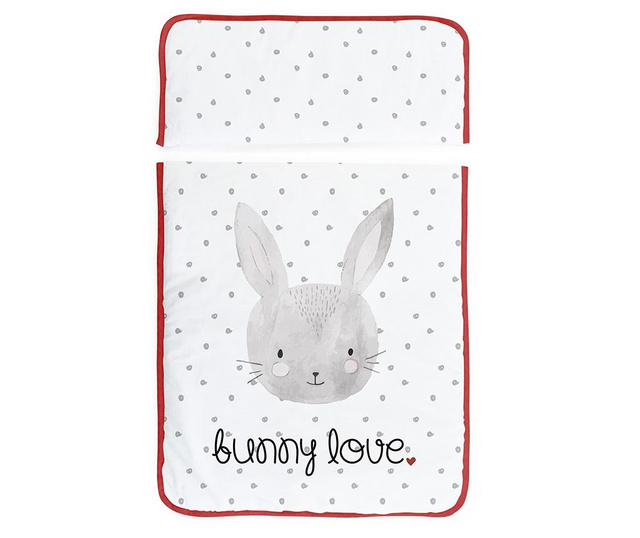 Set - otroška posteljica in dodatki Bunny Love
